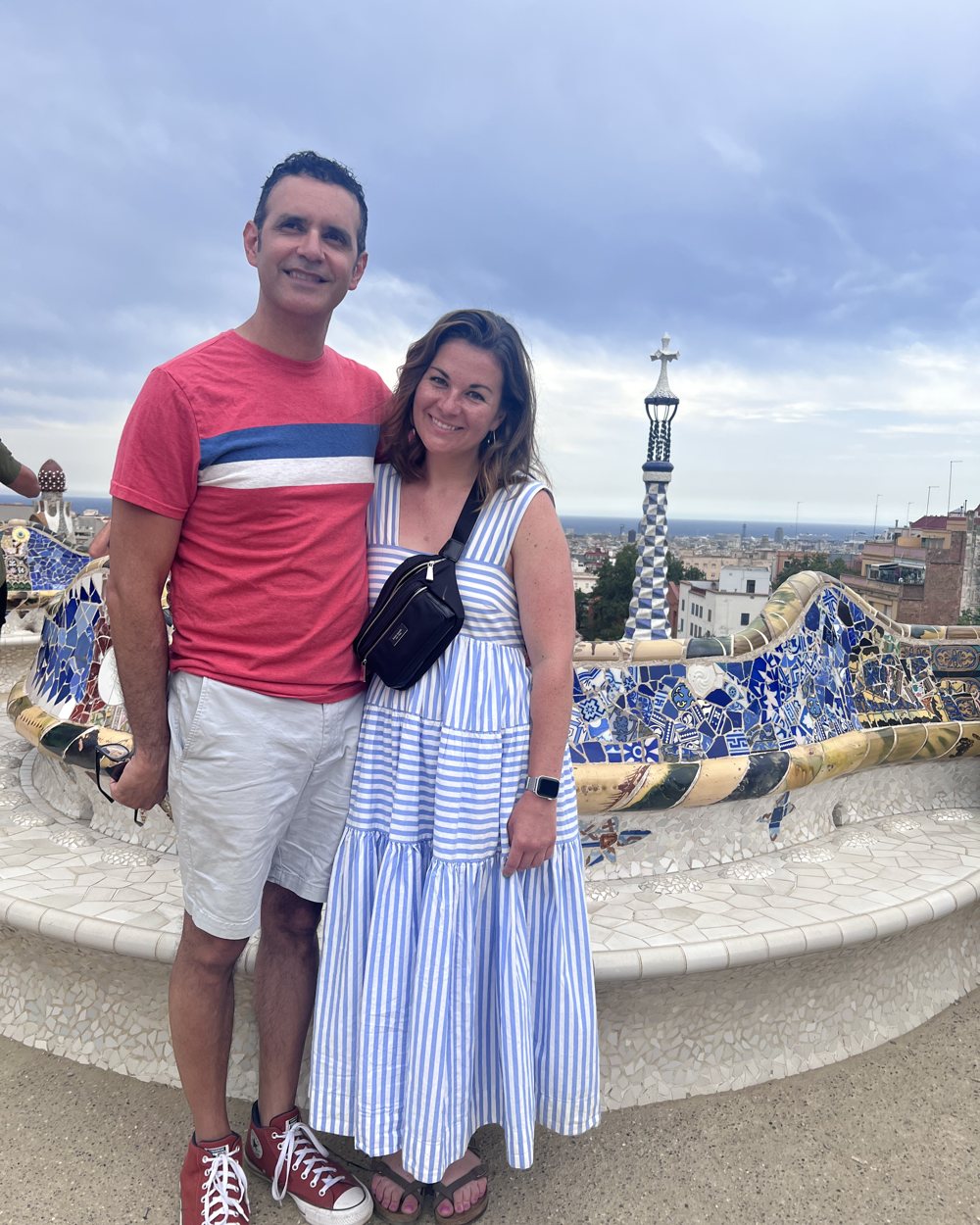 Jake and Salena at Park Güell in Barcelona
